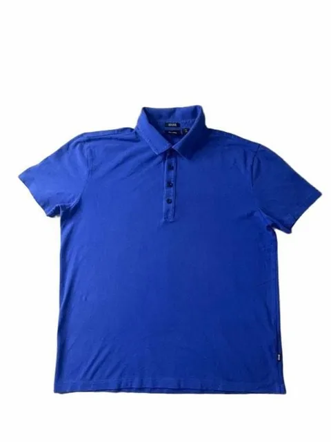 Hugo Boss Regular Fit Pima Cotton Polo Shirt Size L Blue