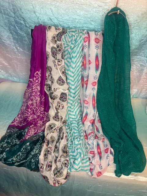 Assorted Fashion infinity Scarves Lot Of 5