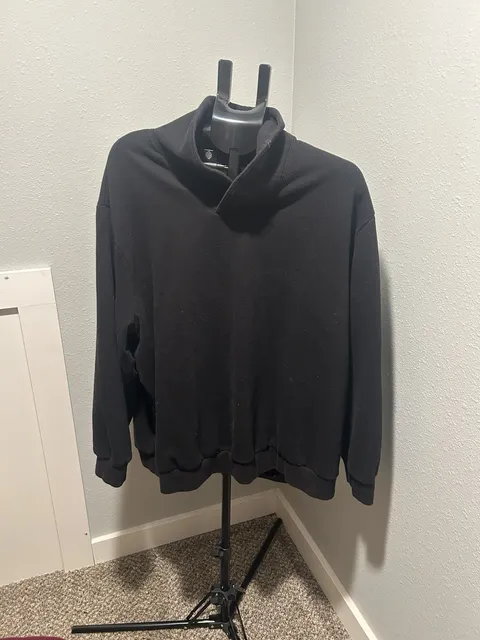 Free Assembly Mock Neck Sweatshirt Size 3XL Black Cotton Blend