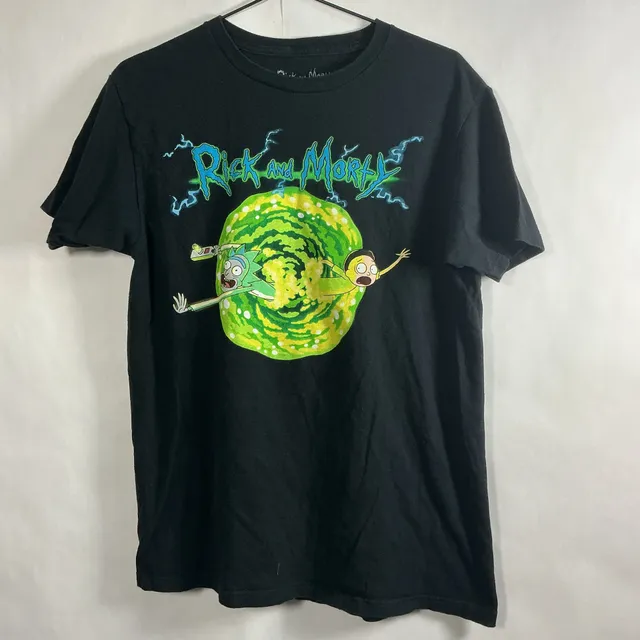 Ripple Junction Rick and Morty Portal Graphic T-Shirt Size M Black