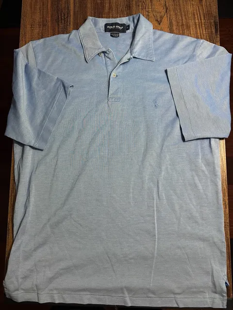 Polo Golf Ralph Lauren Polo Shirt Size M Light Blue Cotton