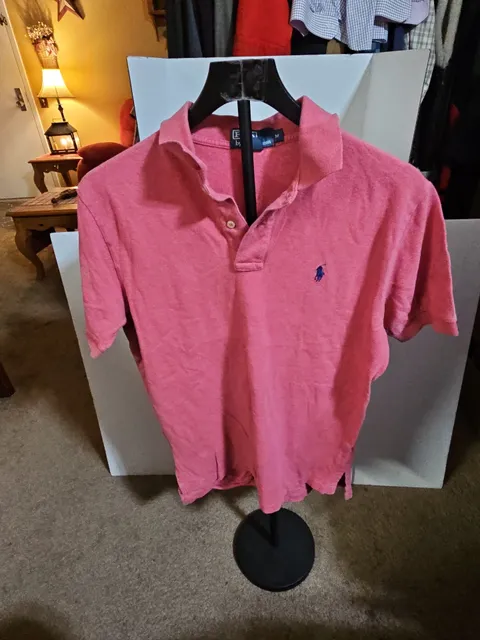 Polo By Ralph Lauren Polo Shirt Size M Pink Short Sleeve