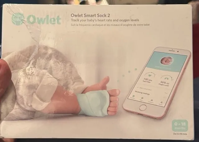 Owlet Smart Sock 2 Baby Heart Rate and Oxygen Monitor
