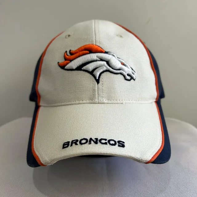 Denver Broncos NFL Baseball Cap Hat White Orange Blue
