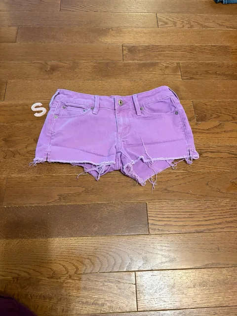 Tilt Denim Jean Shorts Size 3 Purple Raw Hem Y2K