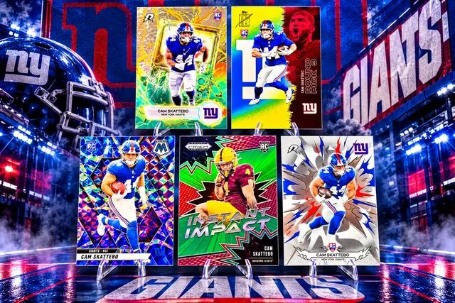 Cam Skattebo ROOKIE 5 Card Lot New York GIANTS Panini Topps Football INVESTMENT