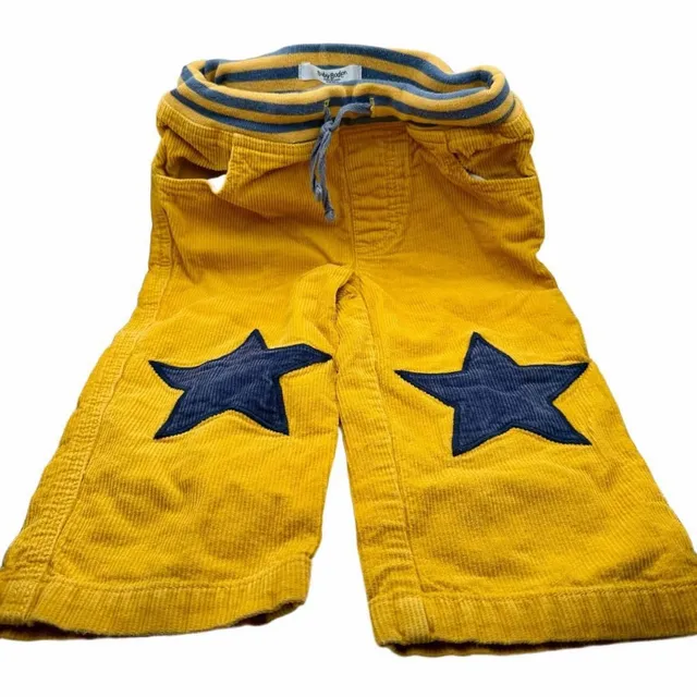 Baby Boden Yellow Corduroy Star Pants 18-24 Mths