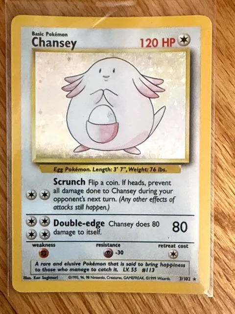 Chansey 3/102 1999 Holo