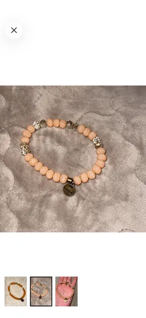 Erimish Faceted Beaded Peach Bracelet