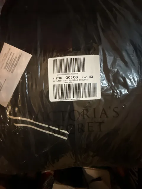 Victoria's Secret Fashion Show Quilted Puffer Backpack Black NWT