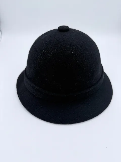 Kangol Wool Felt Bell Hat Black Vintage Made In England
