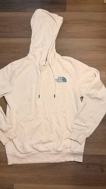 The North Face Graphic Hoodie Size S Off-White Never Stop Exploring