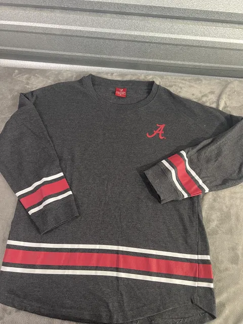 Colosseum Alabama Crimson Tide Long Sleeve Shirt Size M Charcoal Gray