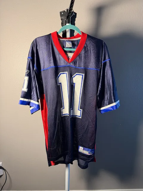 Reebok Buffalo Bills Drew Bledsoe 11 Jersey Size M Blue NFL Football