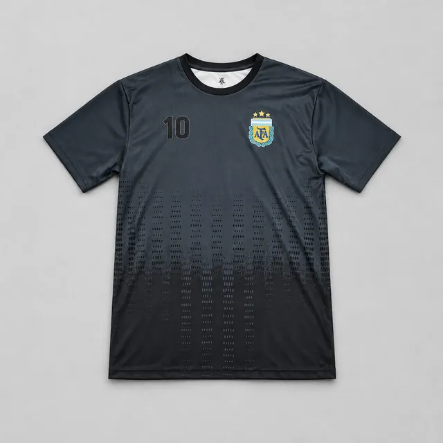 AFA Argentina Soccer Jersey Size L Black Number 10