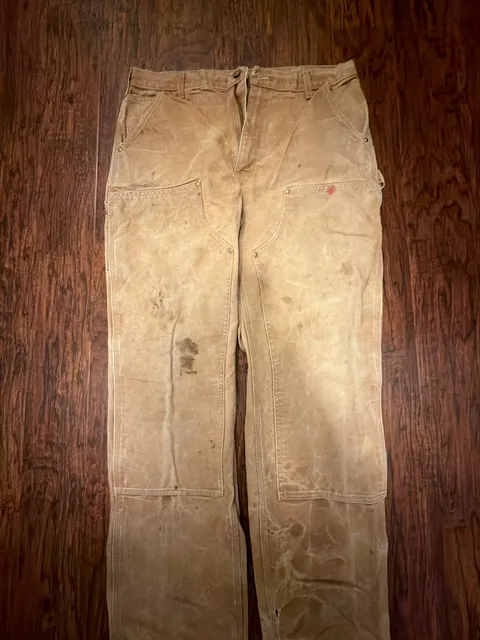 Carhartt B01 BRN Double-Knee Work Pants Size 36x36 Brown USA Made