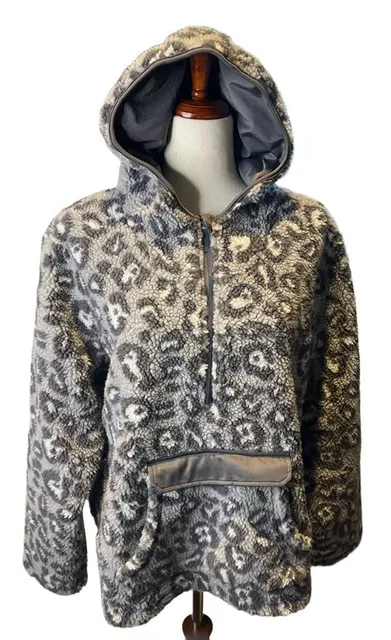 Crazy Train Jacket Size L Gray Sherpa