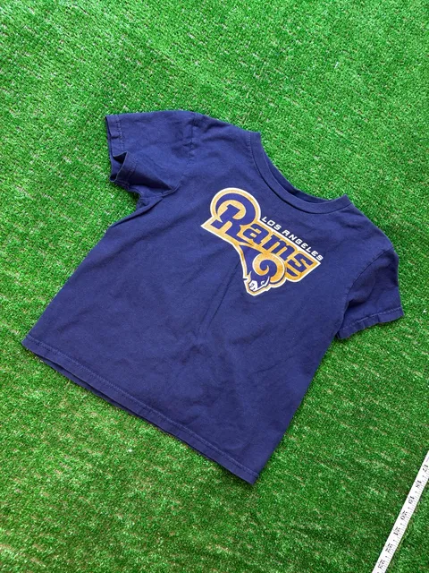 NFL Los Angeles Rams T-Shirt Size 5/6 Blue Cotton Graphic Football Tee