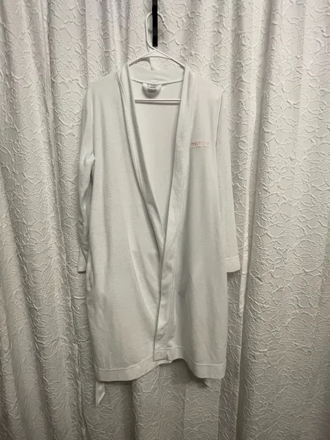Calvin Klein White Bathrobe Size XS/S Loungewear Cozy Sleepwear Robe Boho