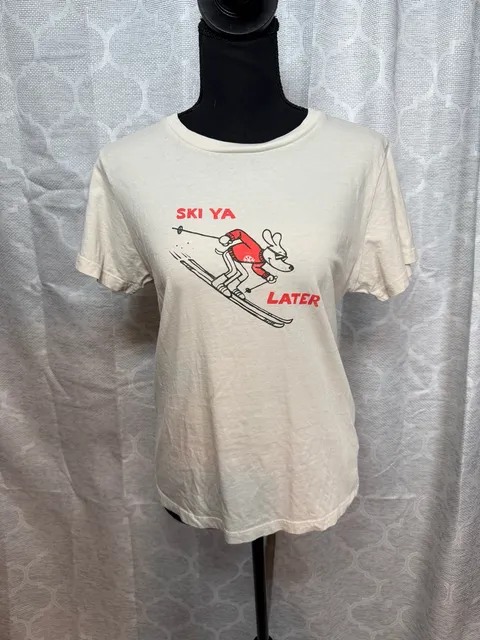 Daydreamer Ski Ya Later 100% Cotton Graphic T-Shirt Size L