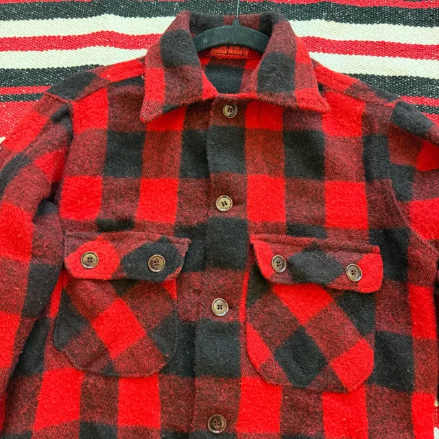 Rare 40s PENNEYS SPORTCLAD Buffalo Plaid Wool Jacket Variant