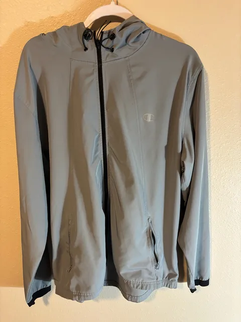 Champion Full Zip Hooded Jacket Gray