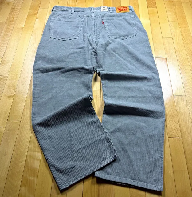 Levi’s 565 Gray Corduroy Pants 38x30 Loose Baggy Straight 90s Skater NWT