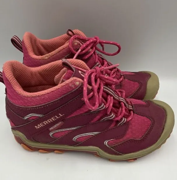 Merrell Hiking Boots Pink Waterproof Kids Shoes
Size 2M
#897