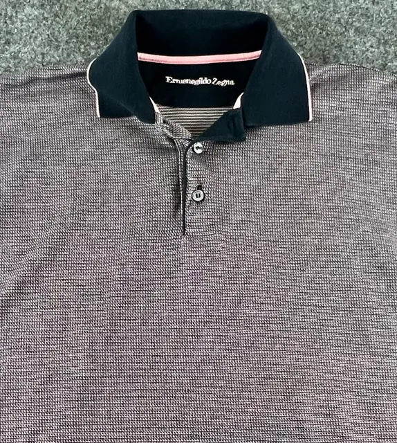 Ermenegildo Zegna Polo Shirt Geometric Print Contrasting Collar