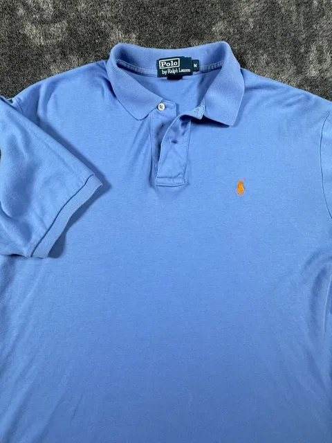 Polo by Ralph Lauren Polo Shirt Size M Blue Cotton Short Sleeve