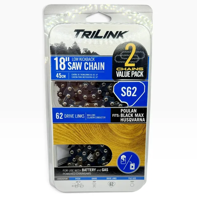 Trilink 18" Saw Chain S62 62 Drive Links Value Pack