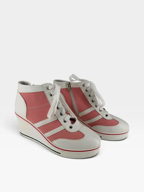 Unbranded Wedge Sneakers Size 41 Pink White