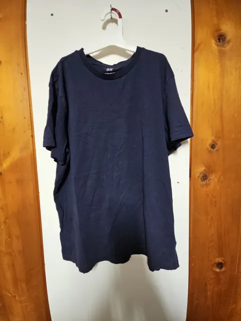 (571) H&M Regular Fit T-Shirt Size M Navy Blue