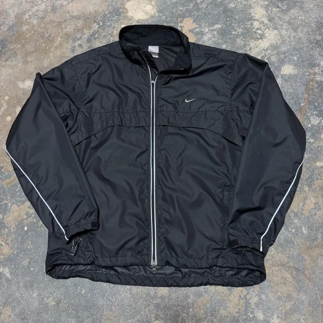 Vintage Nike Clima-Fit Full Zip Jacket Black Windbreaker
