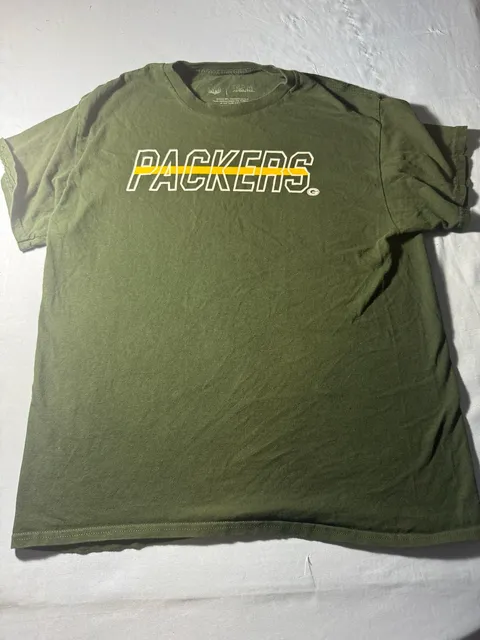 NFL Team Apparel Green Bay Packers T-Shirt Size L Green