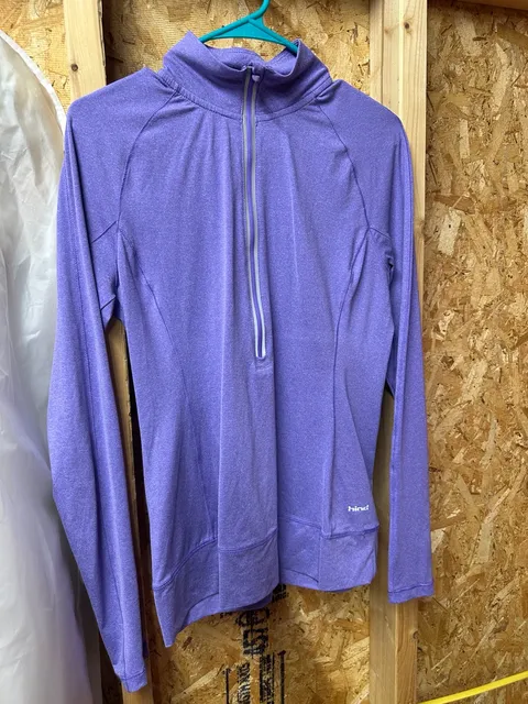 Hind 1/4 Zip Pullover Size M Purple Athletic Long Sleeve Shirt