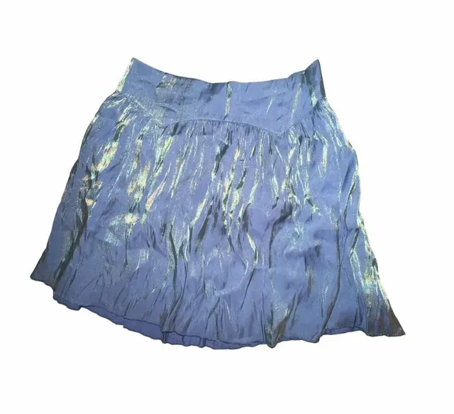 NWT Halara Metallic Skirt Blue Size XL