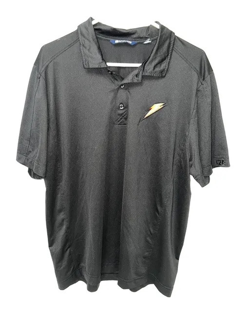 Cutter & Buck Gatorade Mens Performance Polo Shirt Black Short Sleeve Size L