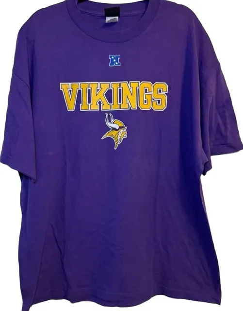 NFL Team Apparel Minnesota Vikings T-Shirt Size 2XL Purple Football Tee