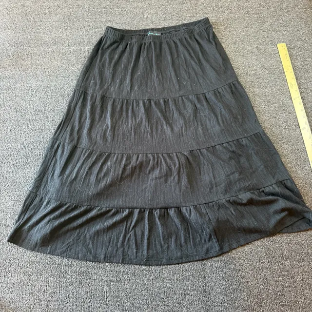 Faith & Zoe Black Tiered Maxi Skirt
