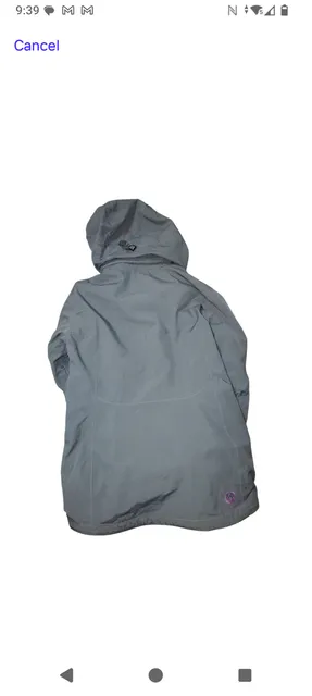 Marmot Fleece Lined Waterproof Hooded Rain Jacket Size S Gray