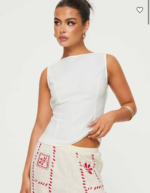 Princess Polly Lilitina Top White Open Back Tie