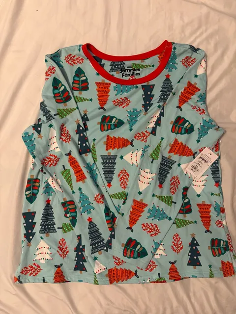 Jammies For Your Families Christmas Tree Pajama Shirt Size L