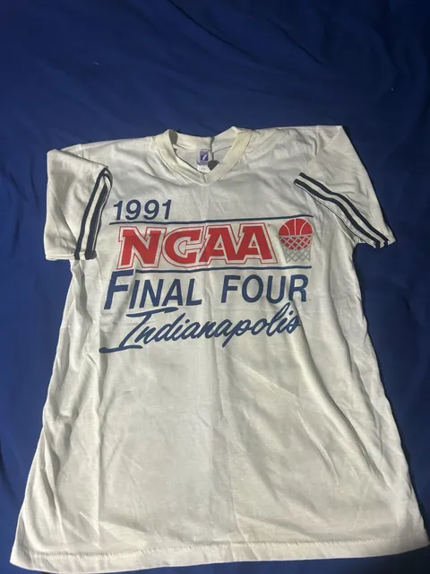 Logo 7 1991 NCAA Final Four Indianapolis T-Shirt Size Large Vintage White