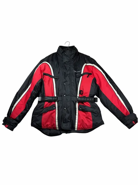 Joe Rocket Motorcycle Jacket Womens XL Red Black Padded Riding Biker Y2K