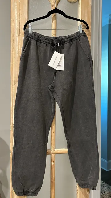 Something Navy Drawstring Sweatpants Size L “Washed Black”New With Tags