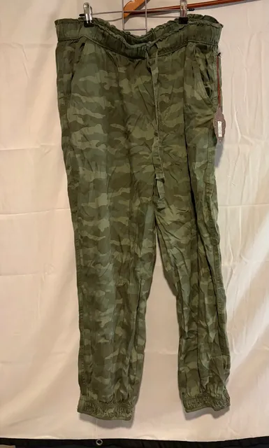 Knox Rose Camo Jogger Pants Size XXL Green Camouflage Drawstring