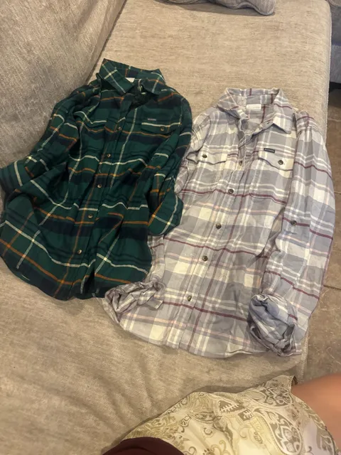 Columbia Plaid Long Sleeve Shirt Lot of 2 Women’s Med 