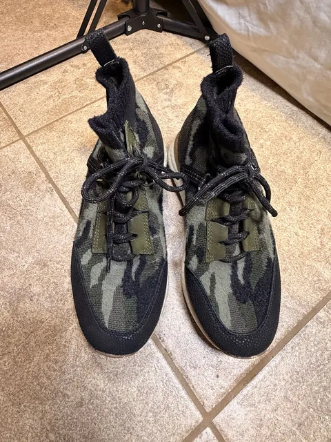 OTBT Hybrid Pine Camo High Top Sneakers 7.5 Leather Gorpcore 