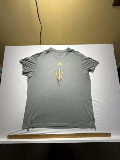 Adidas Arizona State Sun Devils T-Shirt Size 2XL Gray Pitchfork Logo
